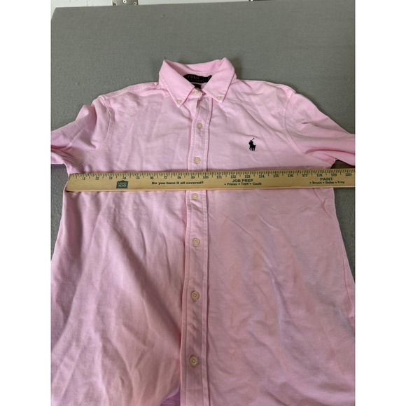 Polo Ralph Lauren Shirt Mens Small Pink Featherweight Mesh Button Down Casual - Picture 4 of 6